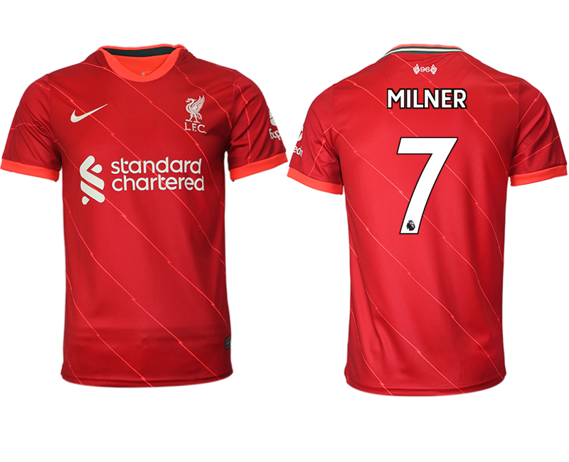 Men 2021-2022 Club Liverpool home aaa version red #7 Soccer Jersey